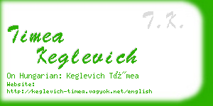 timea keglevich business card